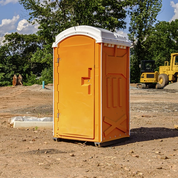 how often are the porta potties cleaned and serviced during a rental period in Linwood MN